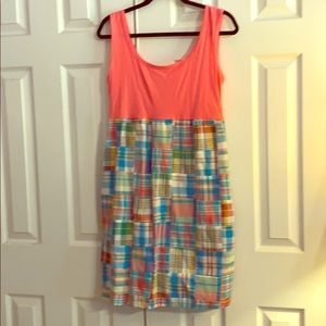 Ladies madras print summer dress